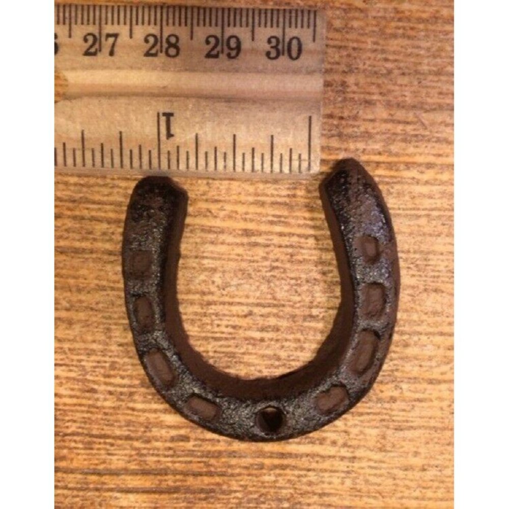 One (1) X-Small Cast Iron 2" wide by 2" tall Horseshoes 05211